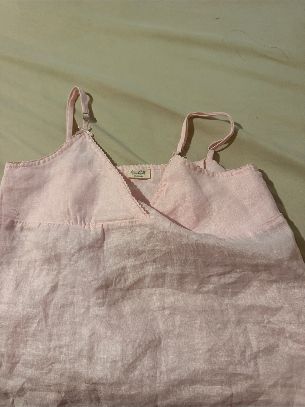 Brandy Melville Pale Pink Linen Cami Slip